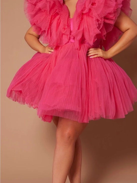 Fashion Nova Dresses & Skirts - Delaney Tulle Hot Pink Mini Dress - Pink
